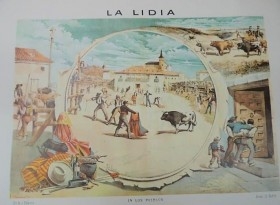 Litografías tauromaquia. Colección de 11 litos. LA LIDIA DE J. PALACIOS