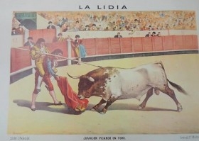 Litografías tauromaquia. Colección de 11 litos. LA LIDIA DE J. PALACIOS