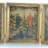 Retablo tríptico religioso. Años 70. Preciosa pieza para conservar muchos años.