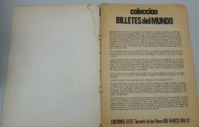 Album de cromos BILLETES DEL MUNDO. AÑO 74. INCOMPLETO.