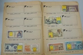 Album de cromos BILLETES DEL MUNDO. AÑO 74. INCOMPLETO.