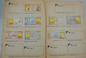 Album de cromos BILLETES DEL MUNDO. AÑO 74. INCOMPLETO.