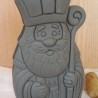 Molde para hacer figuras de chocolate. SANTA CLAUS. Años 70. Fuerte y a doble cara.