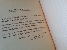 Cuadernos antiguos de escuela. Años 40 y 60. ACADEMIA PIZARRO.