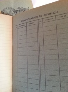 Cuadernos antiguos de escuela. Años 40 y 60. ACADEMIA PIZARRO.