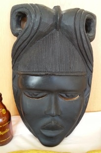 Máscara de madera de los años 70 Africana. old wooden masken