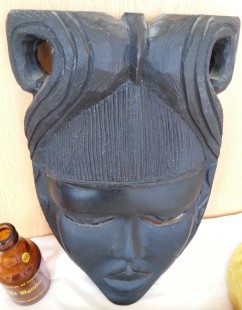 Máscara de madera de los años 70 Africana. old wooden masken