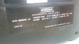 Radio-cassette marca SUPERSCOPE. Viejo aparato.