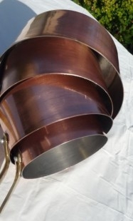 Cazos en cobre. Colección de 4 piezas de los años 70. Estado inmejorable.