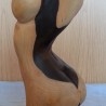 Busto de Mujer desnuda en madera. Origen cubano