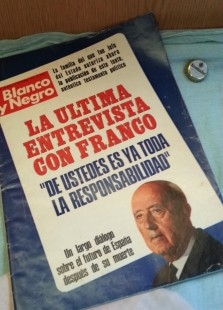 Revista Blanco y Negro. Franco. La última entrevista con Franco. Año 1.976
