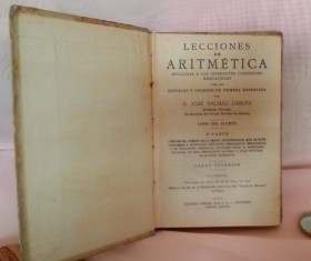 Libros de escuela Lecciones de Aritmética. Año 1933.