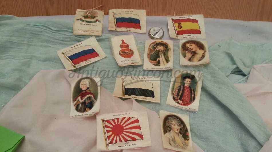 Banderas y banderines de tela estilo vintage. 12 unidades.