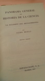 Libro. La eclosión del Renacimiento. Año 1967.