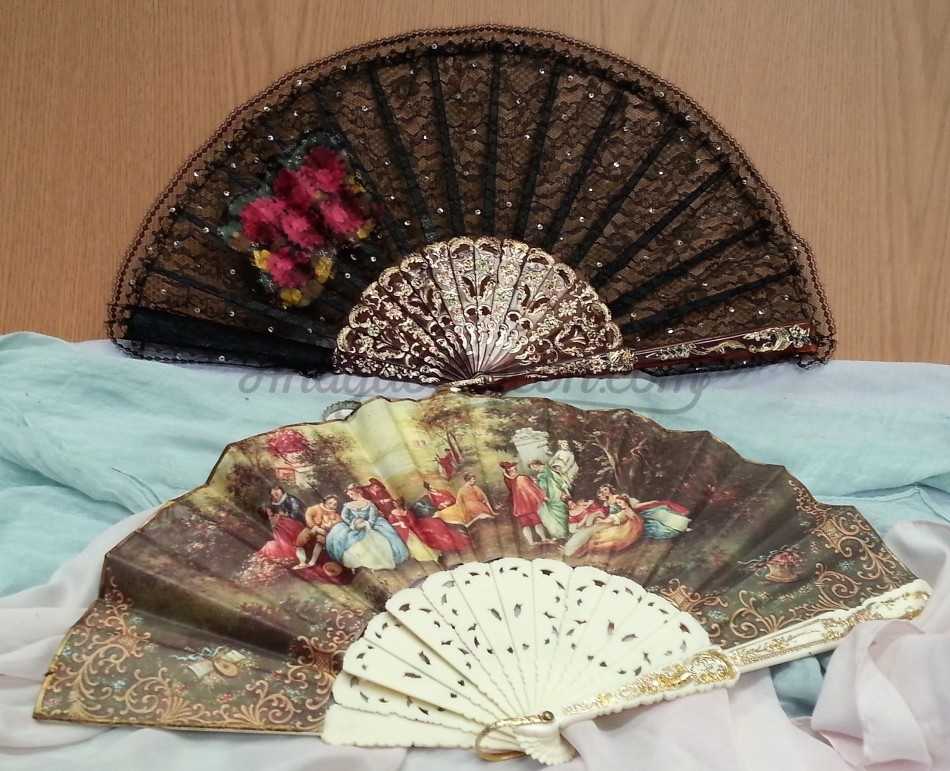 Abanicos de colección. Pareja. Años 60-70 Abanicos de colección. Pareja. Años 60-70