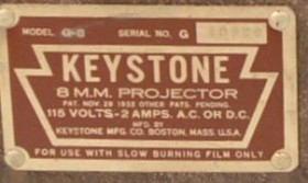 Proyector de películas. Años 30. Keystone. Americano.