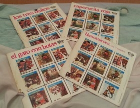 Discos Singles de cuentos infantiles. Colección de 4 discos. Años 60-70