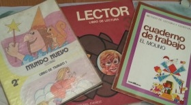 Libros escolares años 70. Conjunto de 3 libros.