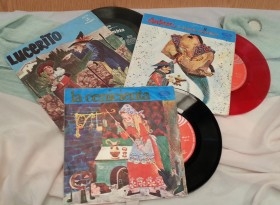 Discos Singles de cuentos infantiles. Colección de 3 discos. Años 60-70