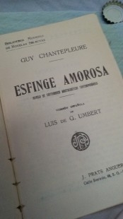 Novela antigua ESFINGE AMOROSA de los años 20