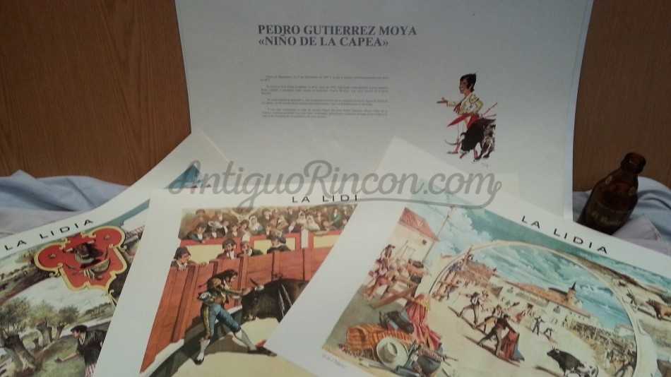 Láminas taurinas. Colección de 12 láminas gran formato con diferentes escenas del mundo de los toros. Láminas taurinas. Colección de 12 láminas gran formato con diferentes escenas del mundo de los toros.