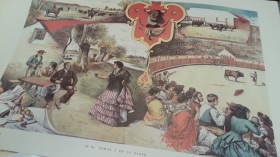 Láminas taurinas. Colección de 12 láminas gran formato con diferentes escenas del mundo de los toros.