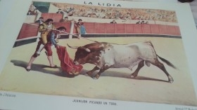 Láminas taurinas. Colección de 12 láminas gran formato con diferentes escenas del mundo de los toros.