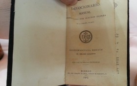 Libro religioso. Devocionario del año 1905. Centenario.