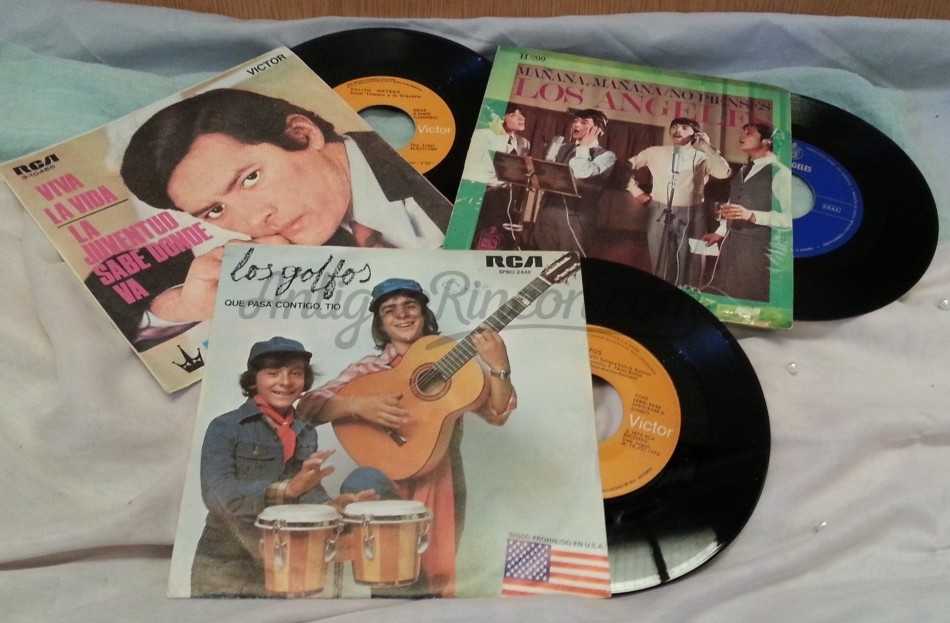 Discos Singles Música POP. Colección de 3 discos. Años 60-70 Discos Singles Música POP. Colección de 3 discos. Años 60-70