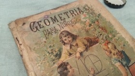 Libro escuela año 1899 Geometría para niños. Precioso libro antiguo.