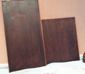 Tallas en madera de los años 40. Pareja de impresionantes cuarterones. Maravillosa artesanía.