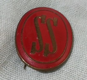 Insignia Servicio Sociales de enfermera. Alfiler de La Falange. Época de Franco.