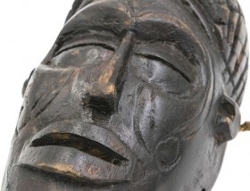Máscara de madera. Étnica. Años 50. Africana.