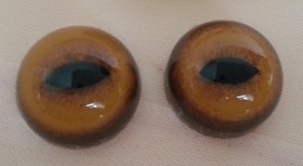 Ojos de animales para taxidermia o manualidades. 2 cm de diámetro. Pareja.