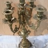 Candelabro antiguo. En bronce. Años 70. Grande para 5 velas.