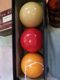 Bolas de billar. Antiguas. Años 70. Set de 3 bolas.