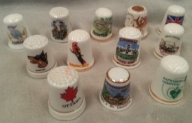 Dedales de colección. 12 unidades. Diferentes partes del mundo. Old thimbles