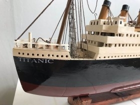 Barco TITANIC. Años 50. Totalmente artesanal.