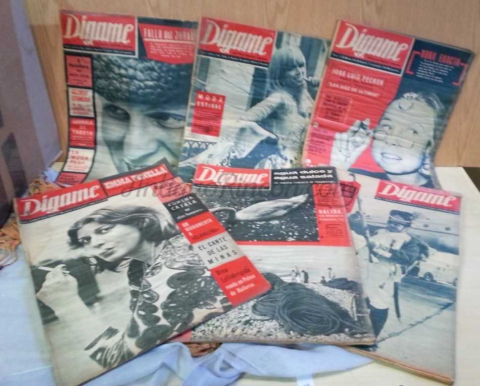 Revistas DÍGAME. Años 60. 6 ejemplares diferentes.