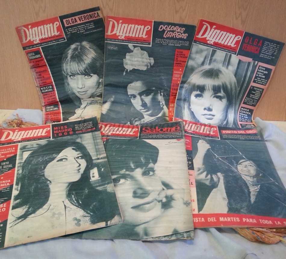 Revistas DÍGAME. Años 60. 6 ejemplares diferentes.