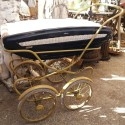 Carrito de bebé. Años 50. Sillita de paseo antigua. Marca JANÉ.