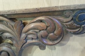 Talla en madera de los años 40-50. Origen francés. Pieza ornamental.