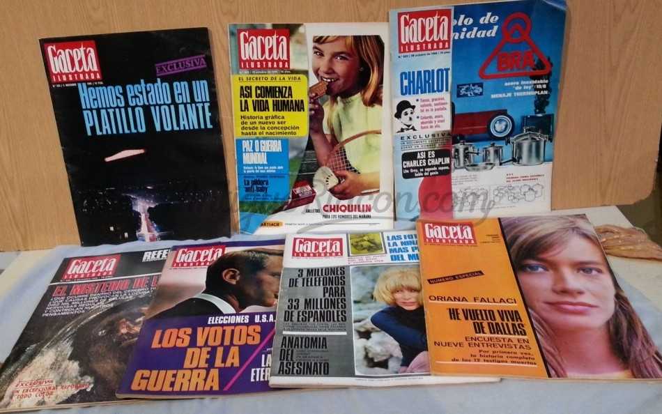 Revistas GACETA ILUSTRADA. Años 1966. 7 ejemplares diferentes.