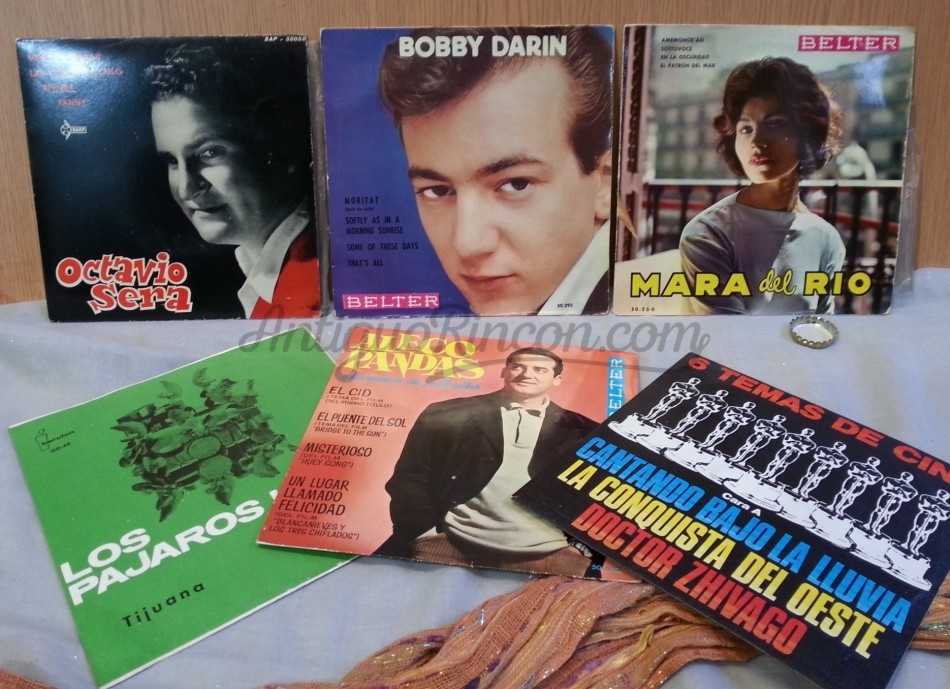 Discos Singles Música POP. Colección de 6 discos. Años 60-70