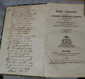 Novela antigua AUTORES SELECTOS LATINOS. Año 1855