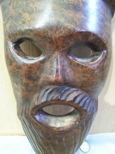 Máscara de madera. Étnica. Años 60-70. Africana.