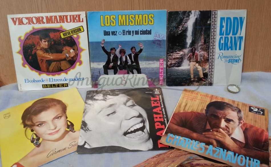 Discos Singles Música POP. Colección de 6 discos. Años 60-70