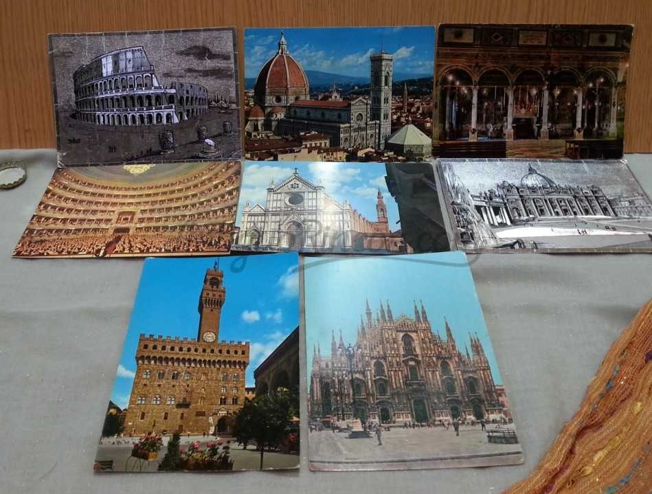 Postales viejas del año 1970. Italianas. 8 unidades diferentes