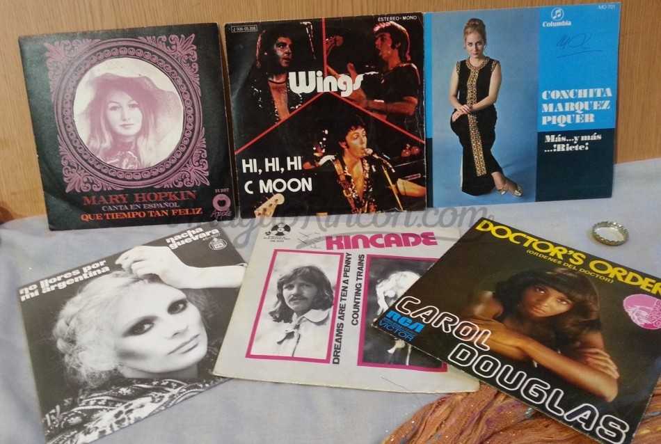 Discos Singles Música POP. Colección de 6 discos. Años 60-70 Discos Singles Música POP. Colección de 6 discos. Años 60-70