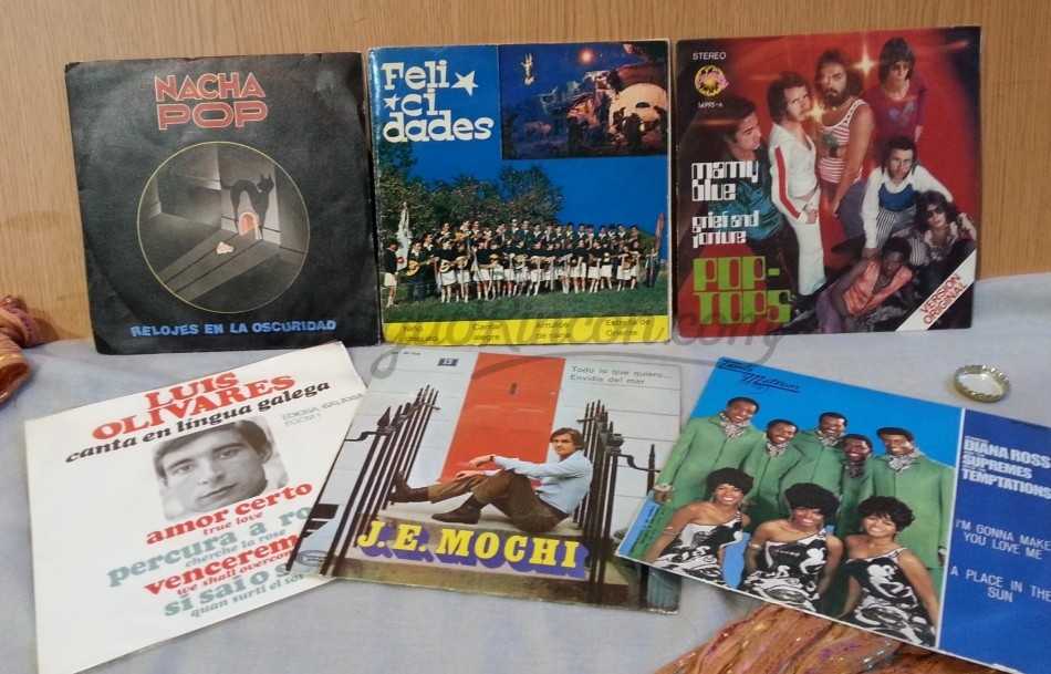 Discos Singles Música POP. Colección de 6 discos. Años 60-70